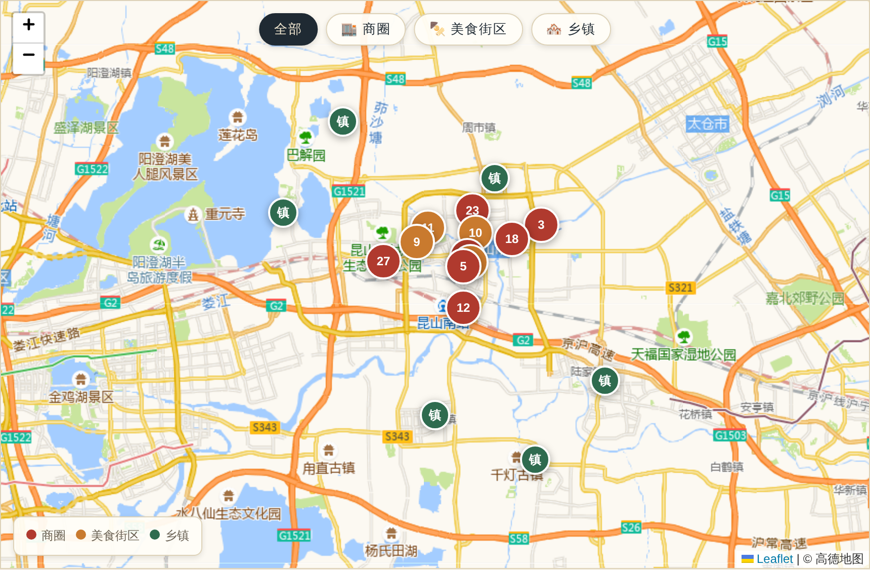 昆山美食地图总览